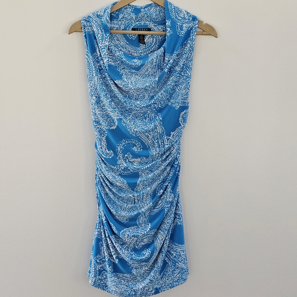 Lauren Ralph Lauren Dress Bodycon Vacation Tropical 4 EUC Old Money Quiet Luxury